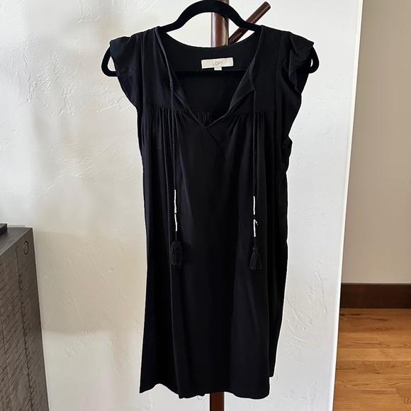 LOFT Capsleeve Summer Mini Dress with Decorative Tassels (Size XS) - Picture 1 of 10